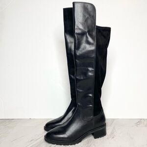 New! Sole Society Favian Tall Black Leather Boot 6.5 M